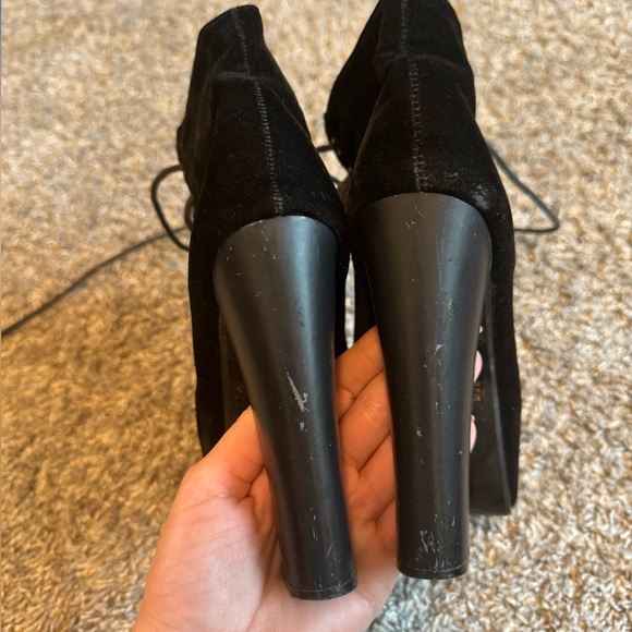 Delicacy Velvet Boot Heels - Picture 5 of 7